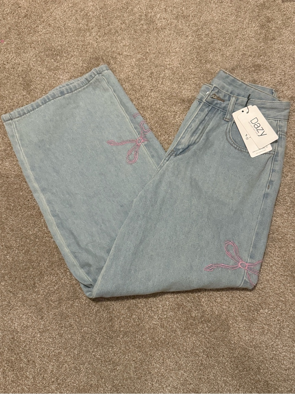 Balletcore wide leg Dazy jeans NWT size M - Picture 7 of 11